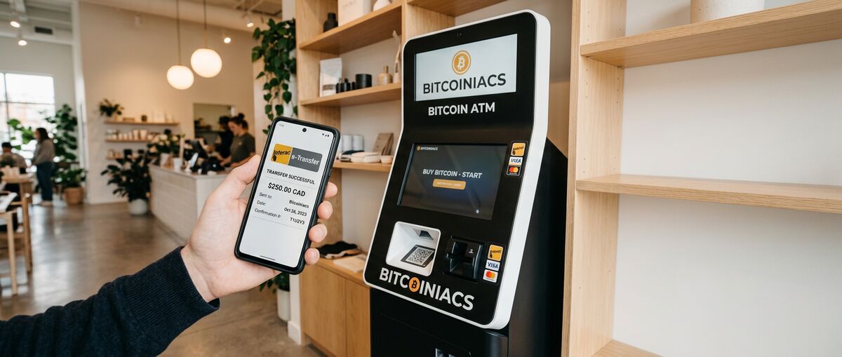 Buy Bitcoin with Interac e-Transfer through Bitcoiniacs in Canada