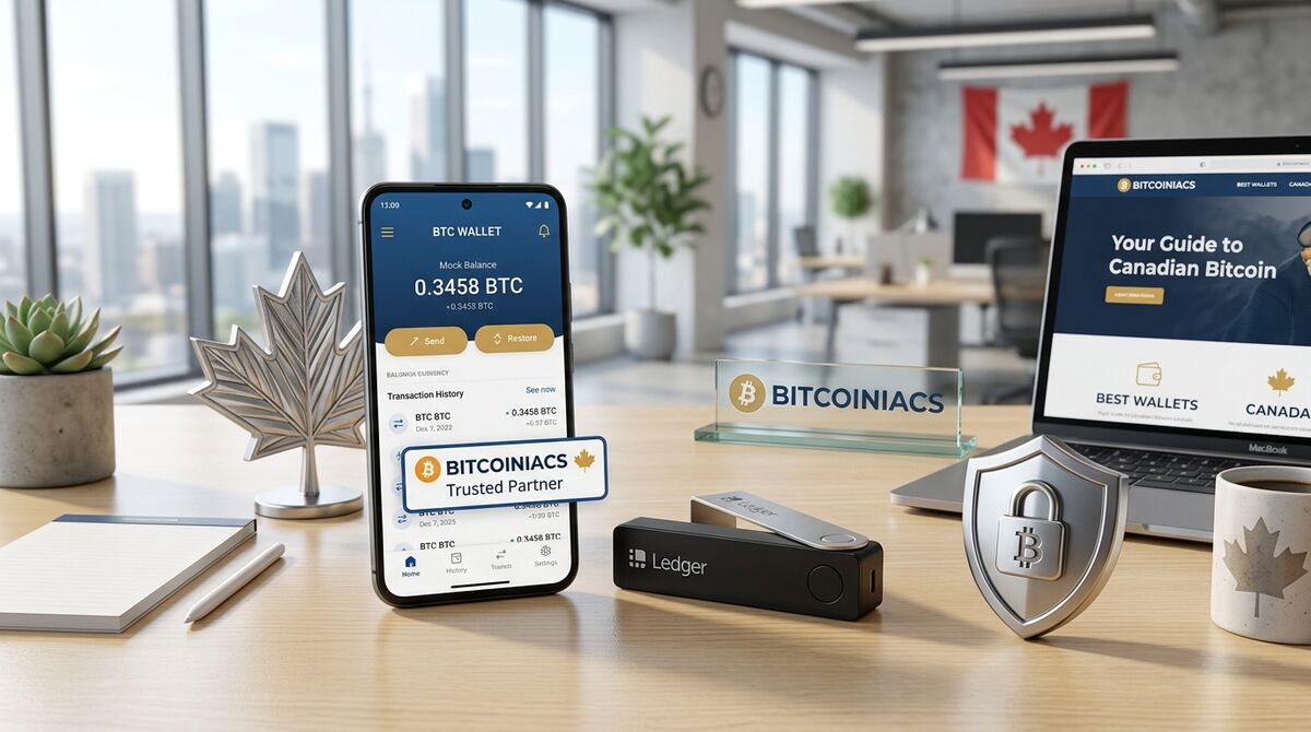 Best Bitcoin wallet Canada 2026: BITCOINIACS hardware and mobile wallet guide.