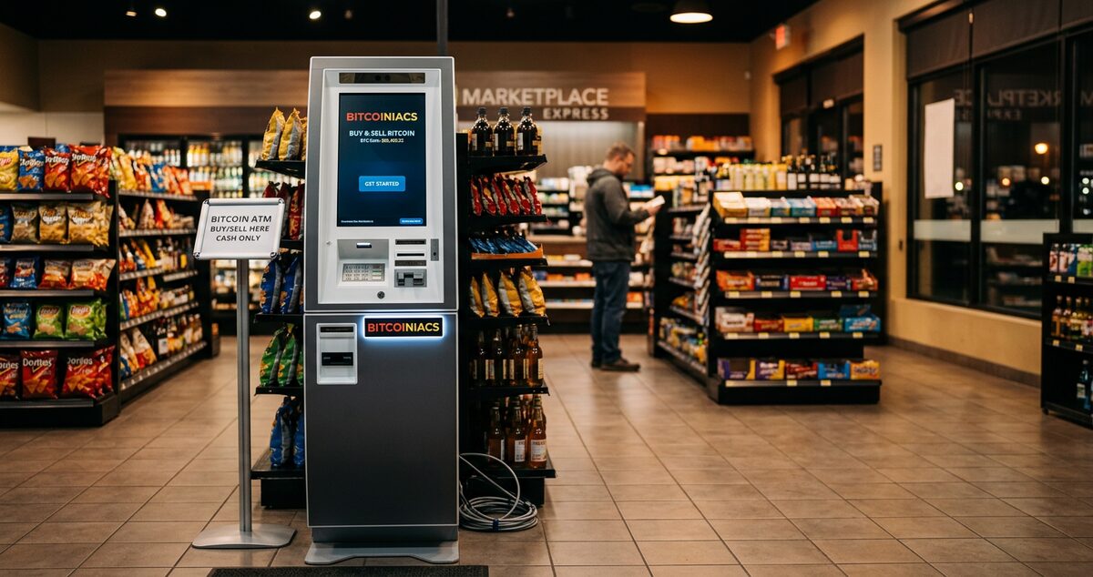Buy Bitcoin in Kelowna at a Bitcoiniacs Bitcoin ATM machine inside Hashtag Convenience