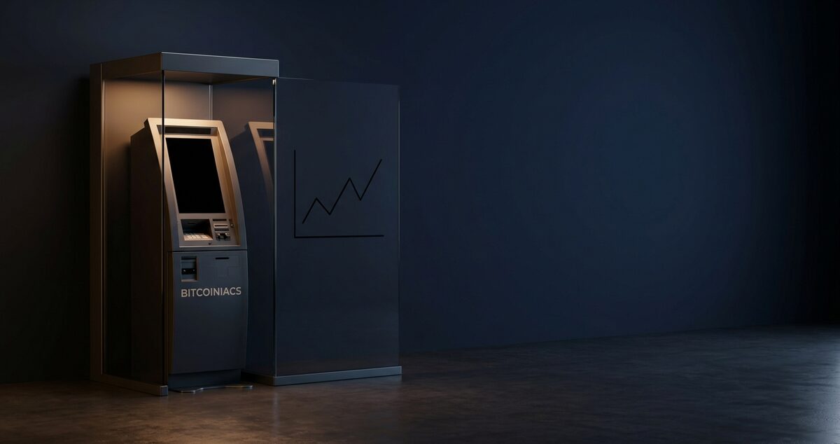 Bitcoin volatility in Canada: BITCOINIACS Bitcoin ATM with a market price chart